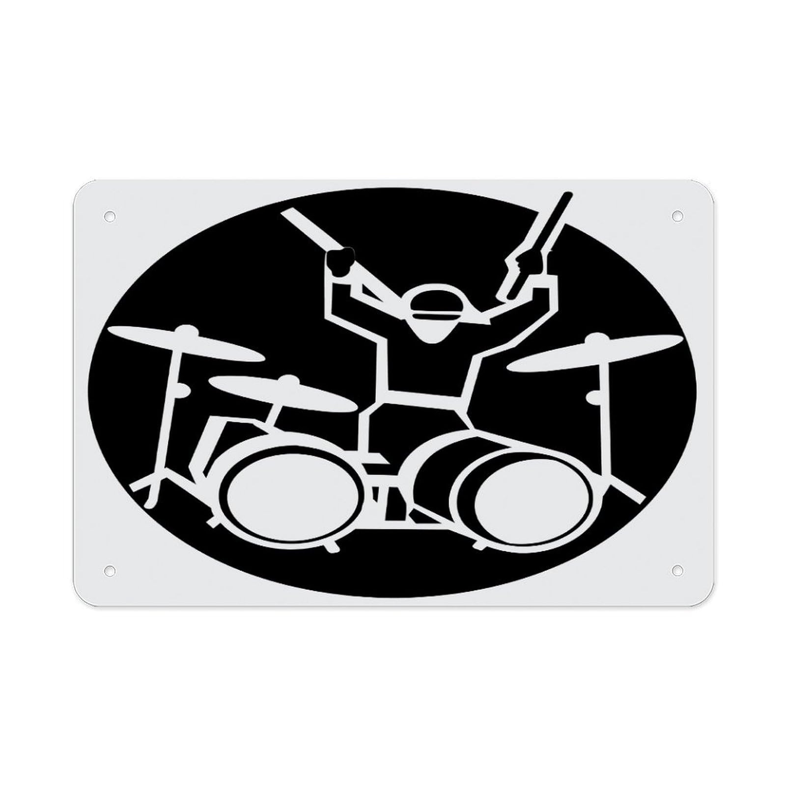 Fodpand Style Drummer Wall Art Metal Signs Tin Sign
