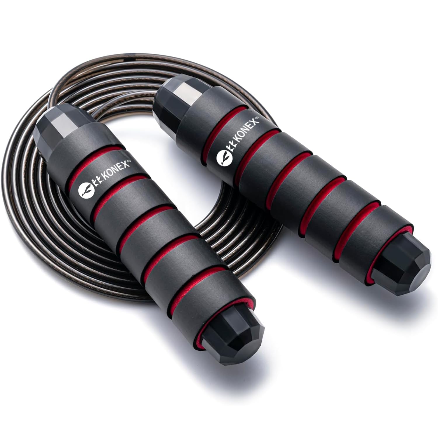 Konex Adjustable Skipping Rope for Men & Women | Jumping Rope for Fitness, Home & Gym Workouts (Red) (B0D3T13LTJ) Amazon Price History, Amazon Price Tracker