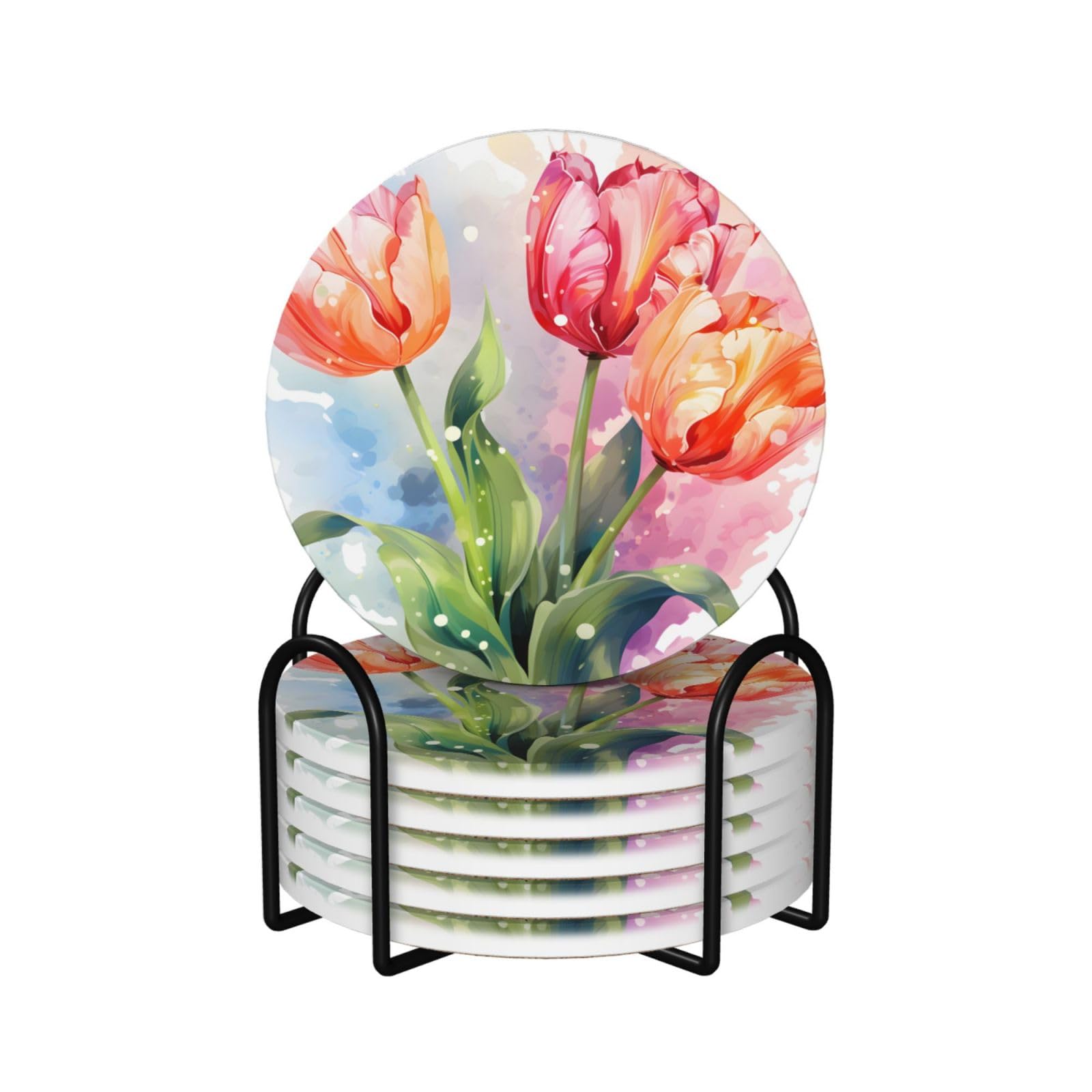 Dessous de verre antidérapants en céramique et liège pour protection table