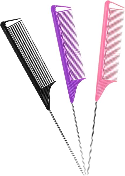 Hroevc 3PCS Rat Tail Combs for Braiding and Highlighting