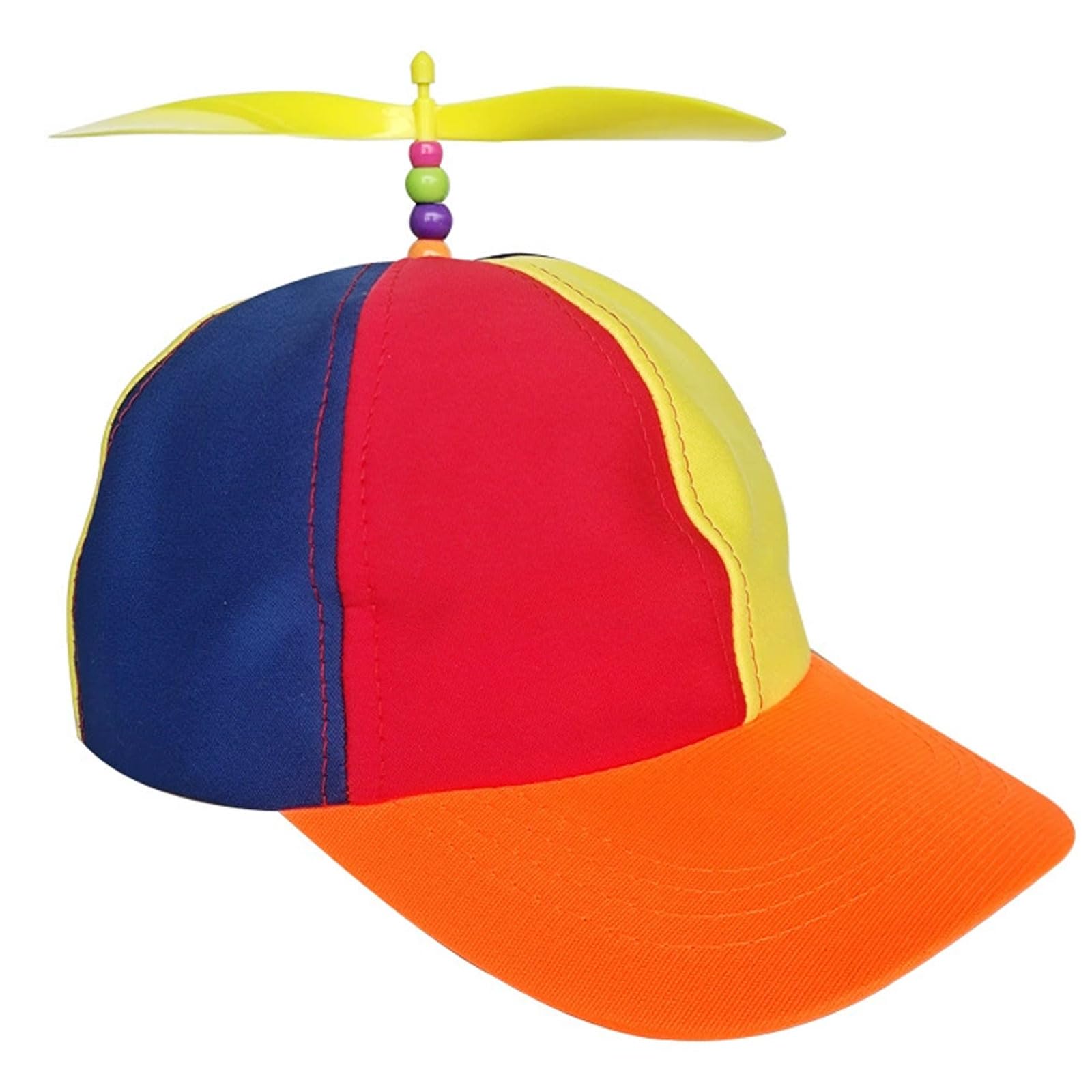 AWAVM Propeller Hat,Adults Funny Helicopter Fisherman Hat,Colorful Patchwork Rainbow Propeller Cap,Summer Sun Protection Sun Colorful Helicopter hat for Fancy Dress Party Gifts