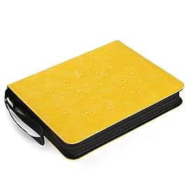 GERMUN 720 Card Binder, Premium Trading Card Binder, 9 Pocket Double Sided Pocket PU Card Collection Binder, Collector Card Album, Card Folder for MTG, TCG, Sports Cards, Game Cards (Yellow)
