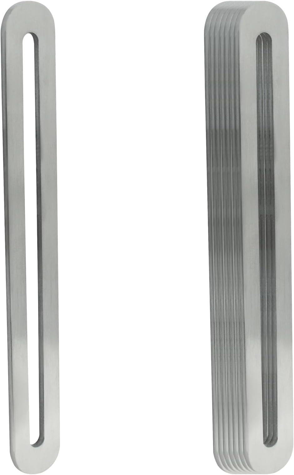 8 Pcs Adjustable Flat Mending Plate with Slot 155mm/6.1 Inch Straight Adjustable Corner Braces Stainless Steel Flat Brace Brackets for Wood Furniture Holder (Silver)