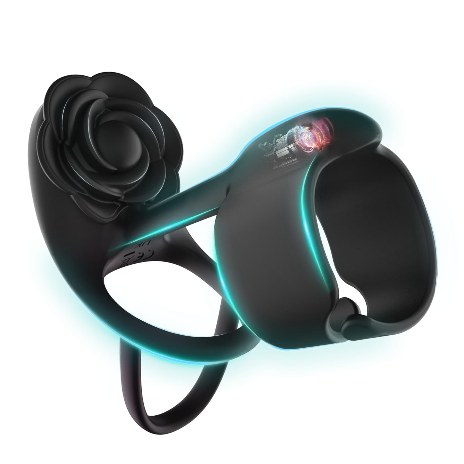 Vibrating Cock Ring Penis Sleeve with Rose Clitoral Stimulator, RIDMII 3 in 1 Penis Ring Vibrator Couples Adult Sex Toys for Men Women, Male Female Couple Sex Toy with G Spot Clitoris Vibrator