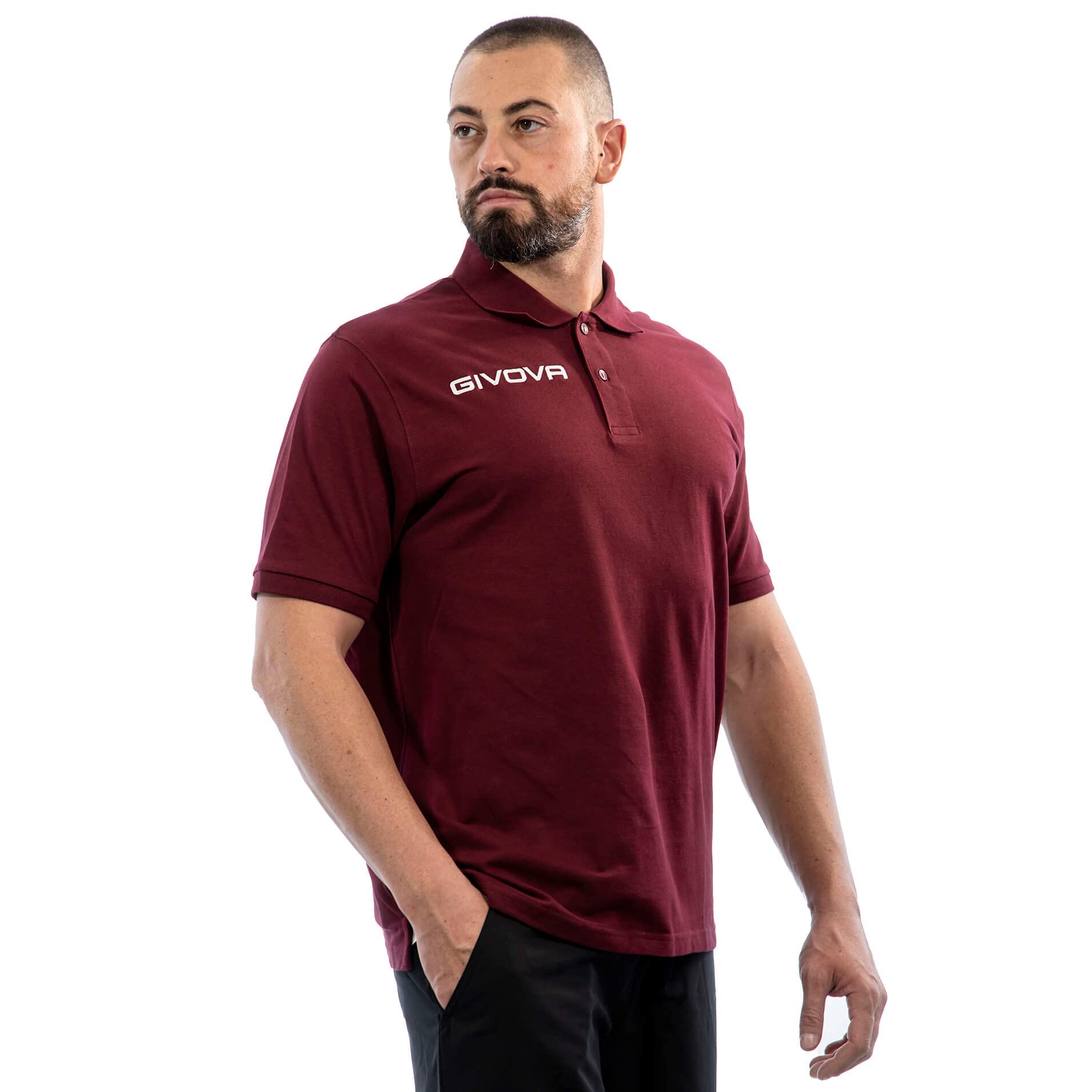 Givova POLO COTONE PIQUET SUMMER GRANATA Tg. 2XS