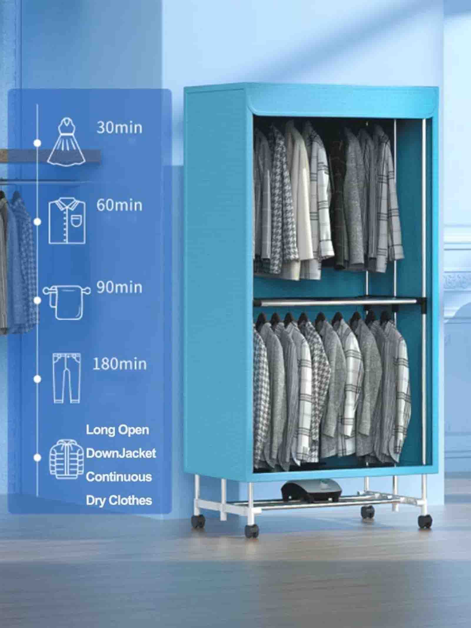 Sèche-Linge électrique, sèche-Linge Portable, étendoir à Linge à Faible Bruit, étendoir à Linge Chauffant à économie d'énergie, Armoire de séchage à air Chaud pour Appartement et m