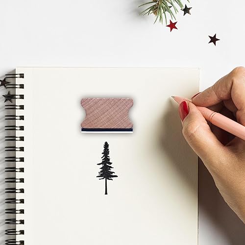 Miniatura 3 de Sello de goma de árbol de pino, sello mediano de 1-13 para álbumes de recortes, tarjetas, manualidades