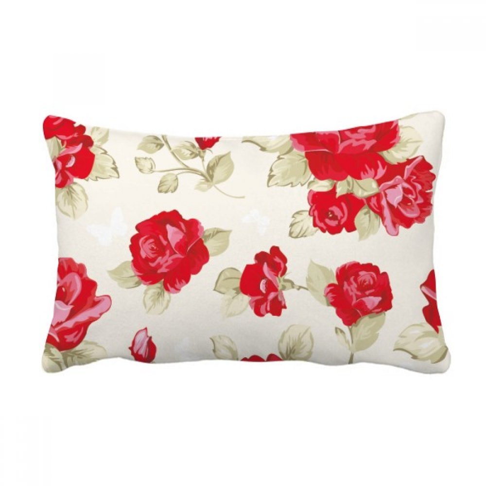 Coussin lombaire rose rouge art pour soulager le dos sur votre canape de salon