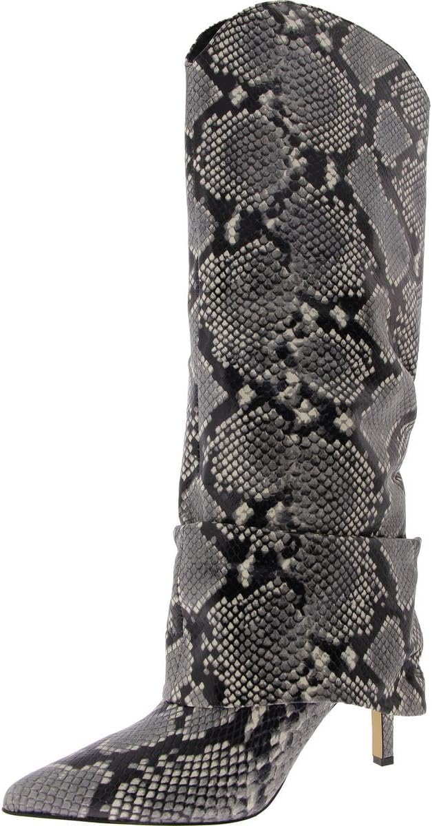Marc Fisher LTD Women's Nairine Knee High Boot 5.5 Light Natural Snake Multi 110