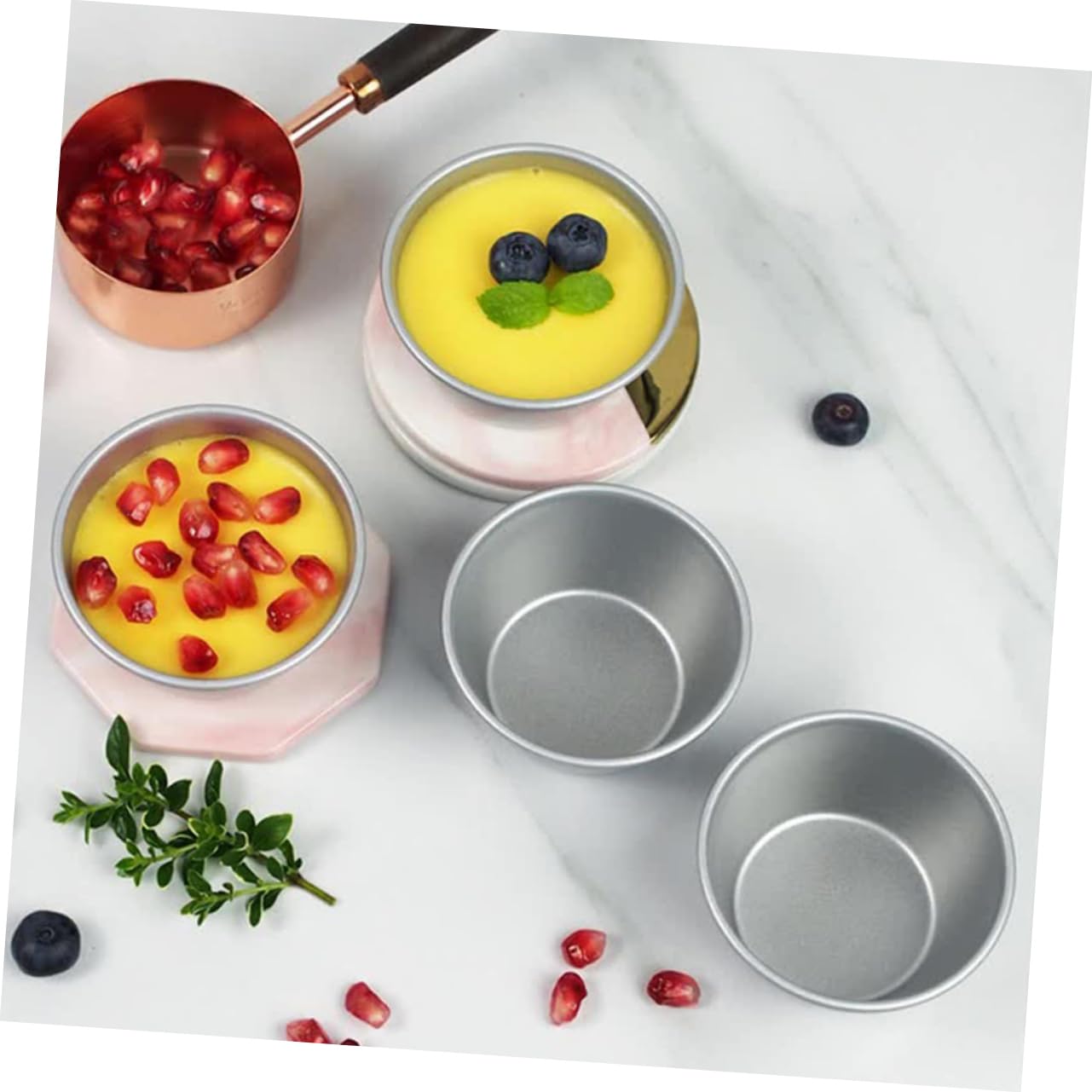 3piezas Moldes Prácticos Para Hornear Tartas y Pasteles Inoxidable No Deforma No Rayan y Antiadherentes