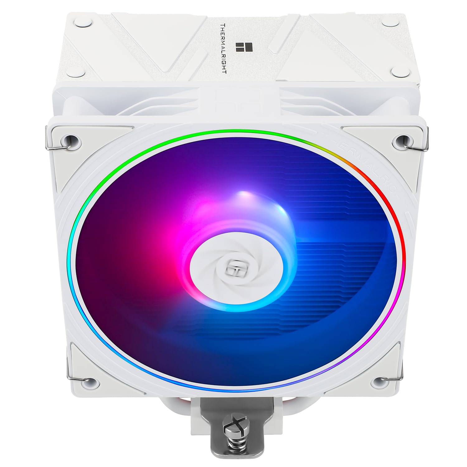 Thermalright Assassin Spirit 120 EVO Refroidisseur de processeur ARGB blanc, 4 caloducs, avec ventilateur TL-S12W-S PWM silencieux, compatibilité AMD, AM4, AM5, Intel 1700, 1150, 1151, 1200