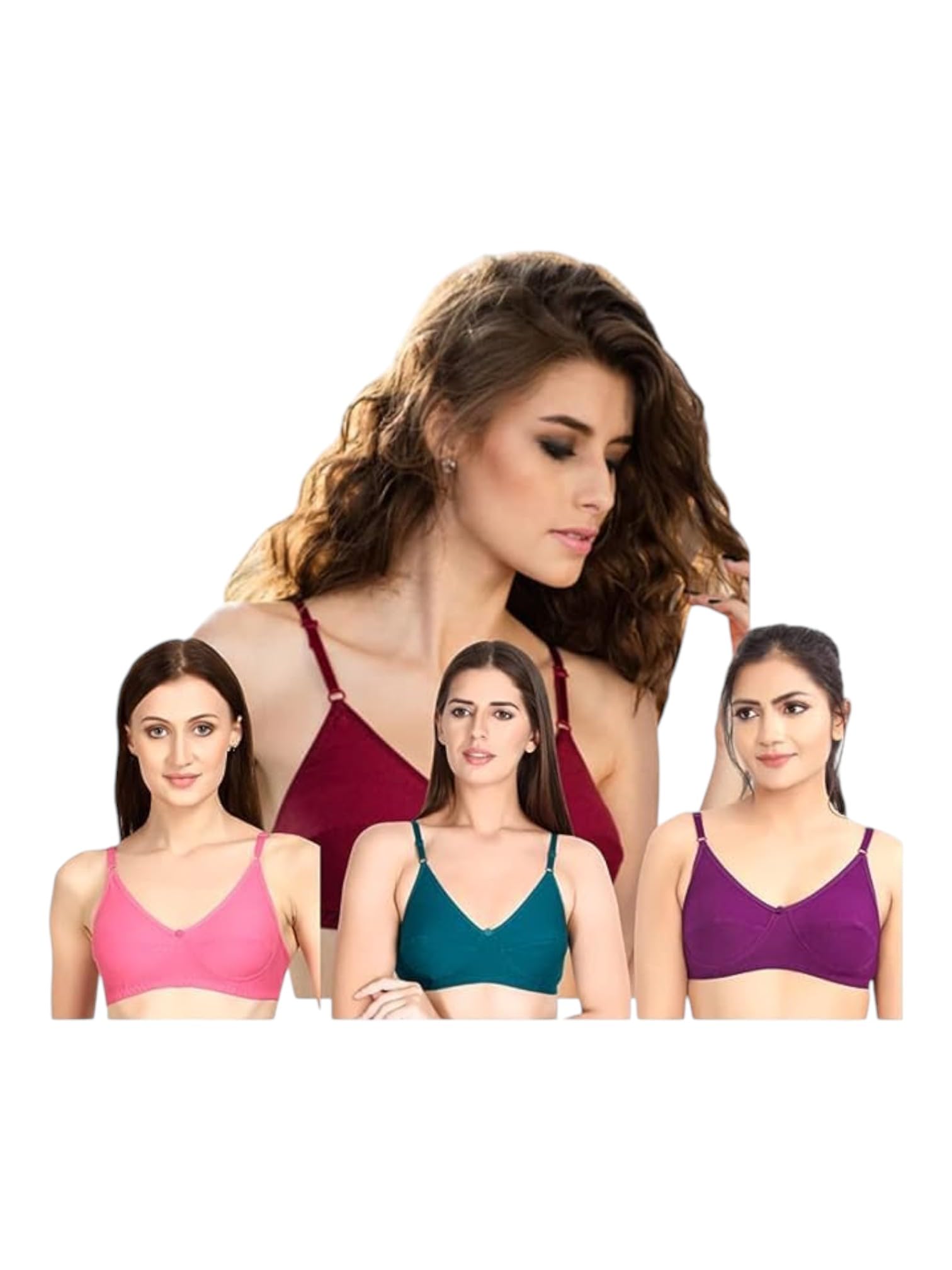 prithvi Prency Bra 34B I Every Day Non Padded Bra (Multicolour Colours) Pack of 3-picture-49