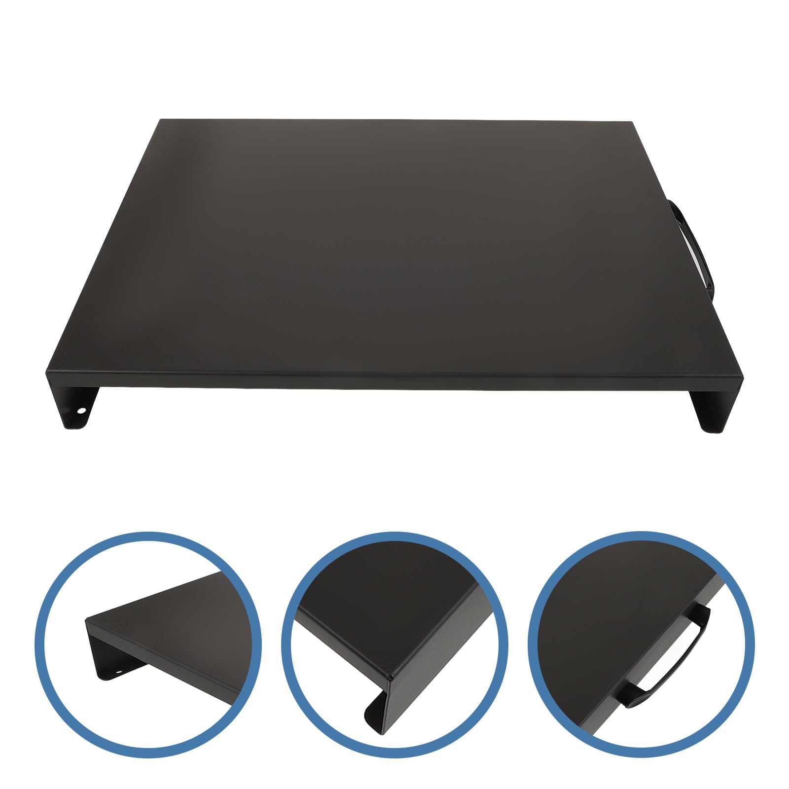 FUOYLOO Soporte Adecuado para Mesa para Estufa de Gas Antideslizante y Estructura Robusta de Aleación Negra Diseño Resistente Adecuado para Mesa para Cocina