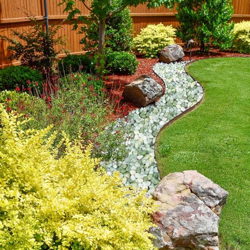 Image of Pulovin 30 lbs Jade Pebbles for Indoor Plants, 1-2 Inch Polished River Rocks, Decorative Garden Rocks Outdoor Landscaping, Large Natural Stone for Walkways, Yard, Vases, Crafts