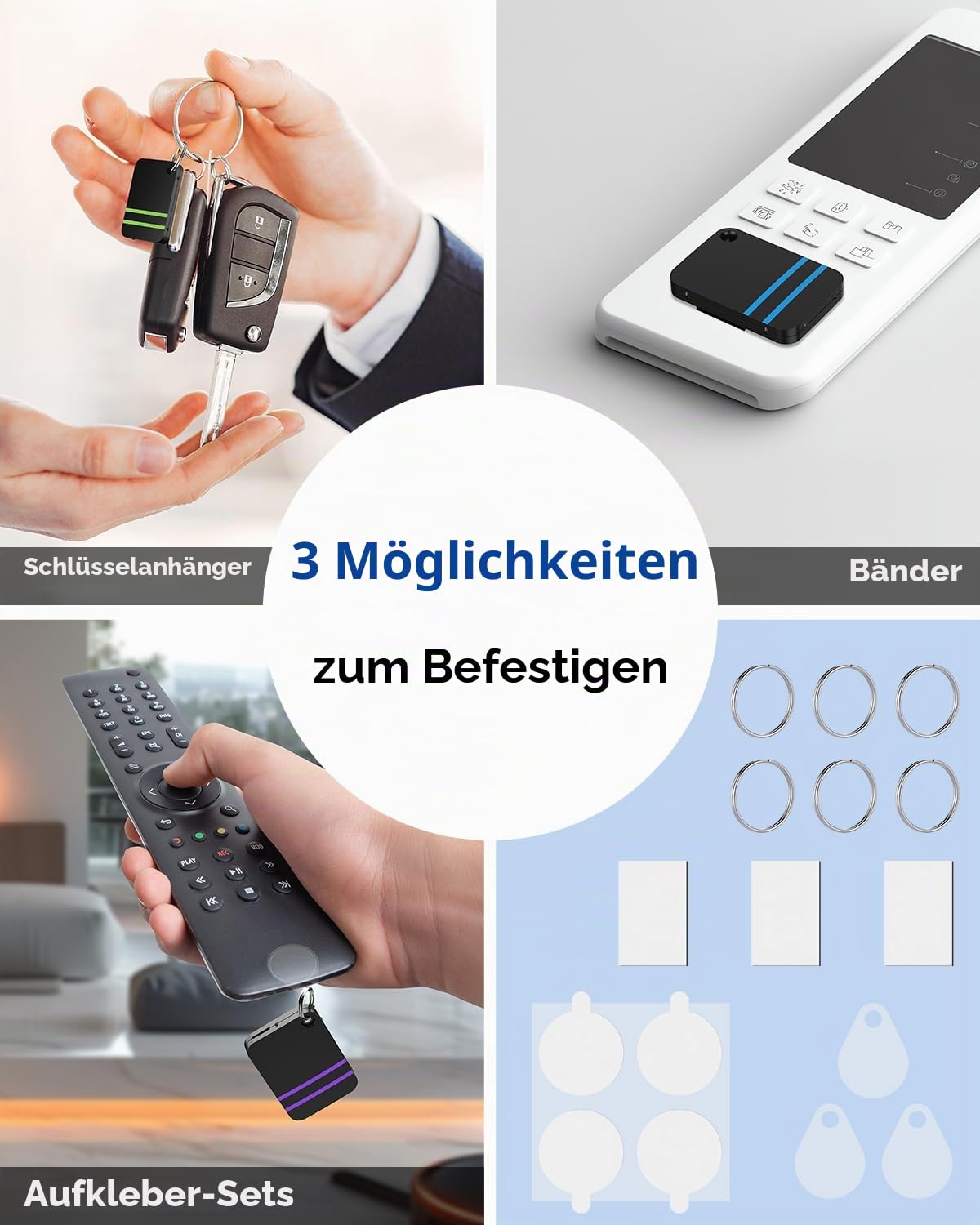 Esky Schlüsselfinder, Key Finder Schlüsselfinder Pfeifen mit 6 Empfängern Schlüsselpiepser Schlüsselsucher für Schlüssel, Brieftasche, Telefon und Haustier-Tracker Geschenke für Eltern