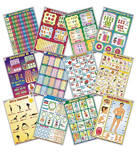 ELC04 | Teachingnest TNs Early Learning Charts Set - 4 (Set of 12) [Wall Chart] teachingnest