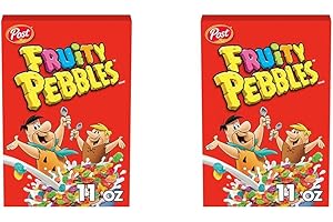 Pebbles Fruity PEBBLES Fruity Kids Cereal, Gluten Free Rice Cereal