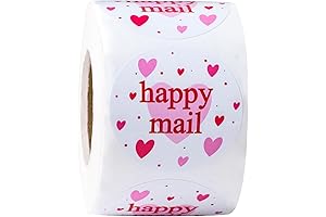 WRAPAHOLIC 500 PCS Happy Mail Business Stickers for Small Businesses