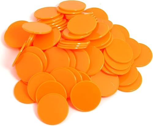 Miniatura 5 de 100pcs 32mm1.26 Inch Opaque Plastic Learning Counters Disks Mini Poker Chips Game Tokens with Storage Box
