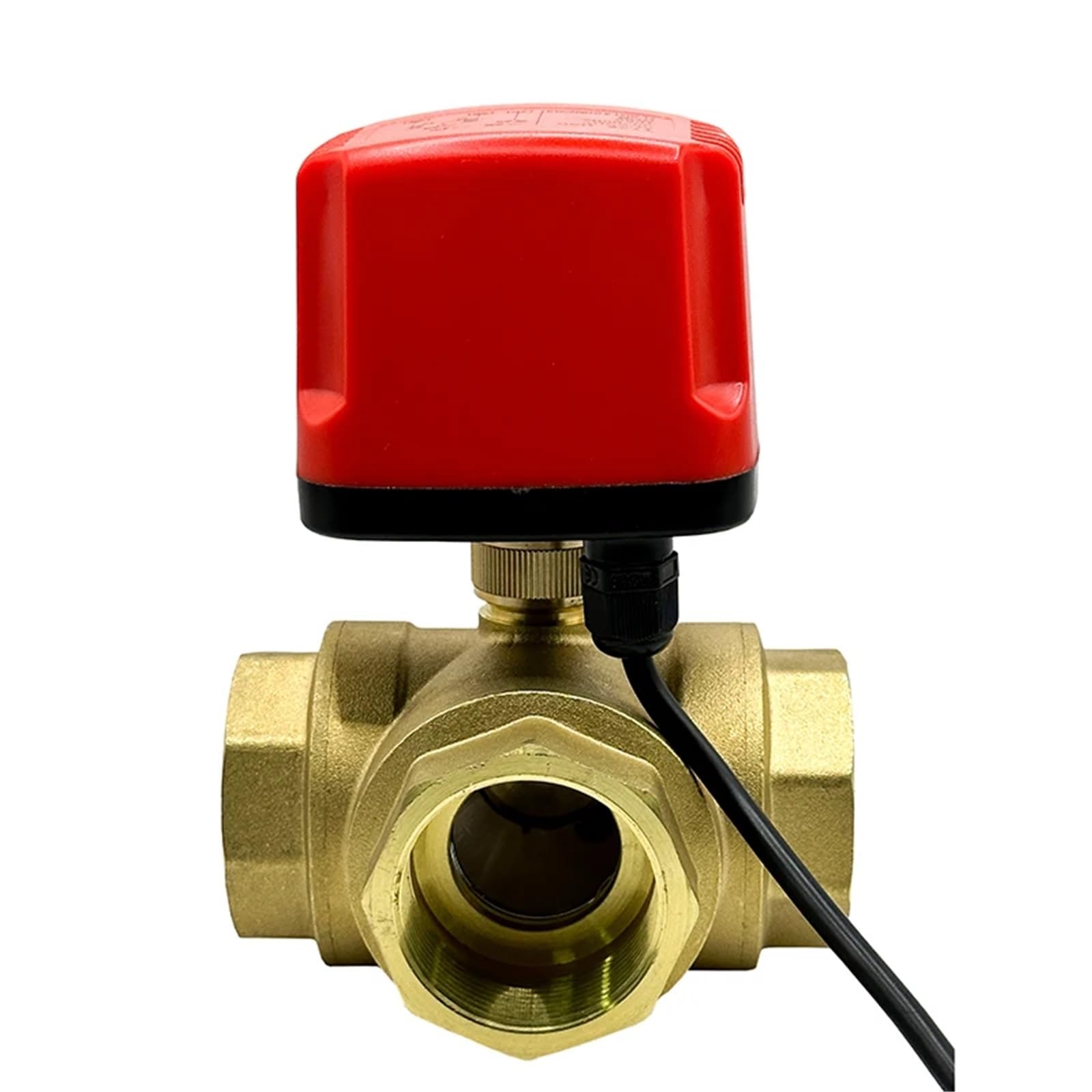 Valvola a sfera motorizzata a 3 vie, 3 fili, 2 valvole a sfera elettriche in ottone, coppia, motore in metallo, 1 pezzo(DN50,T TYPE_24VDC_CR02)
