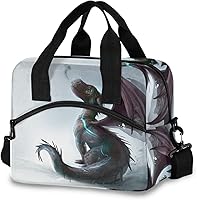 Vista 13 de ALAZA Lonchera con aislamiento floral de rosas rojas, bolsas enfriadoras reutilizables con correa para el hombro para mujeres, hombres y adultos, 19