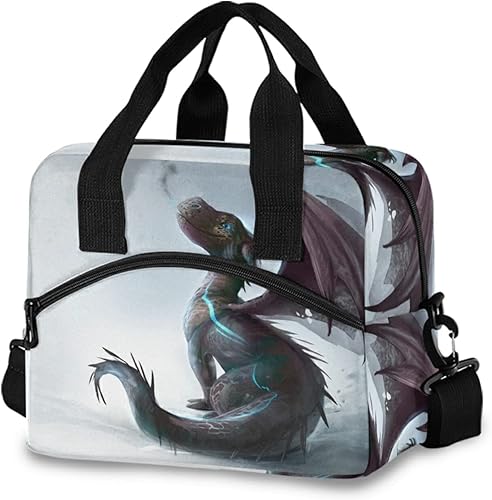 Miniatura 13 de ALAZA Lonchera con aislamiento floral de rosas rojas, bolsas enfriadoras reutilizables con correa para el hombro para mujeres, hombres y adultos, 19