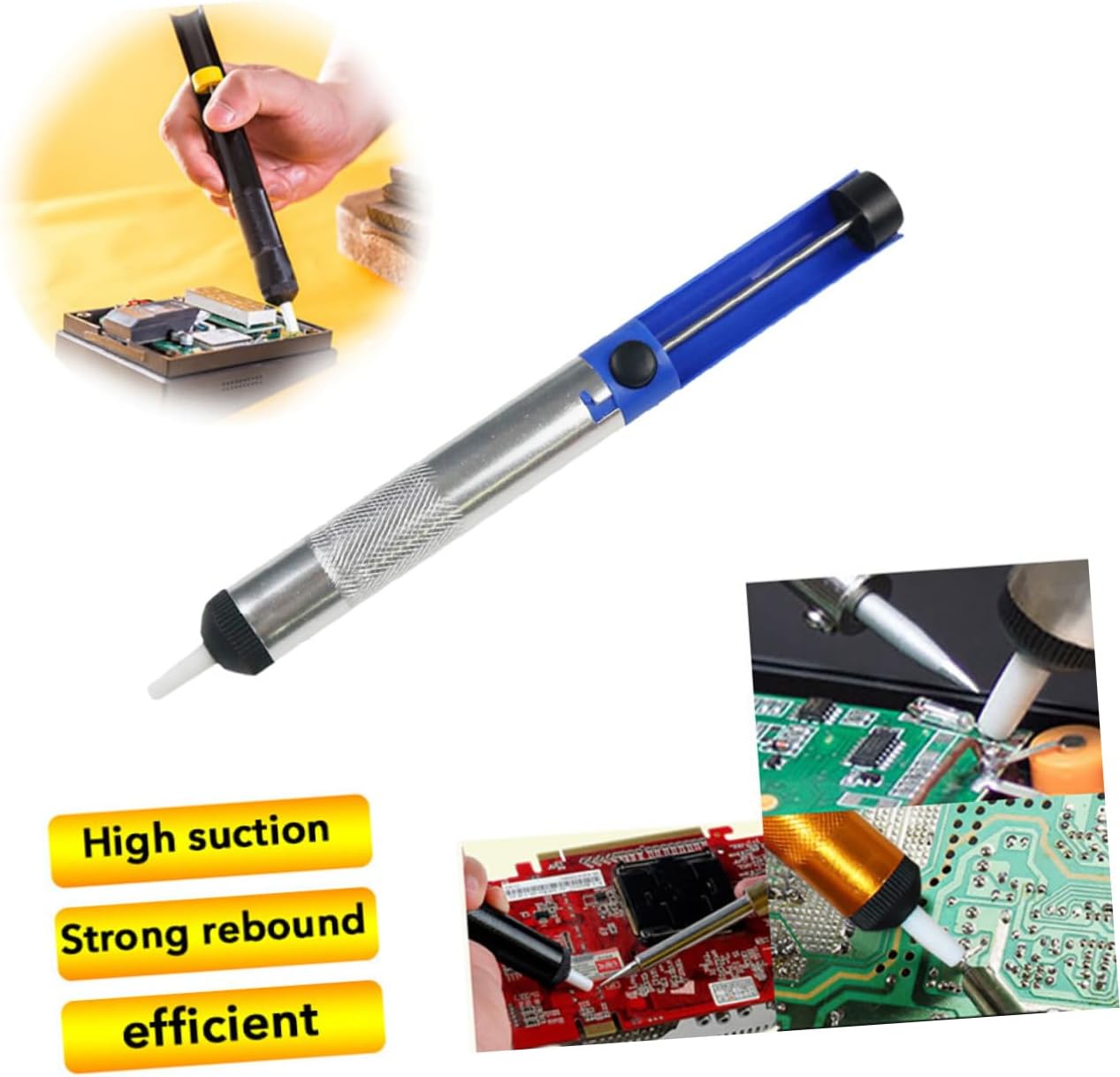 5Pcs Solder Sucker Tool Manual Pump for Efficient Solder Removal Lightweight and Compact Design for Electronic Repairs and Maintenance