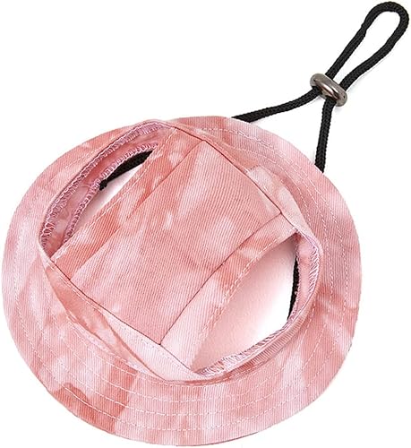 Miniatura 11 de Sombrero de princesa de ala redonda, visera para mascotas, sombrero poroso de malla para perro con agujeros para las orejas para perros pequeños