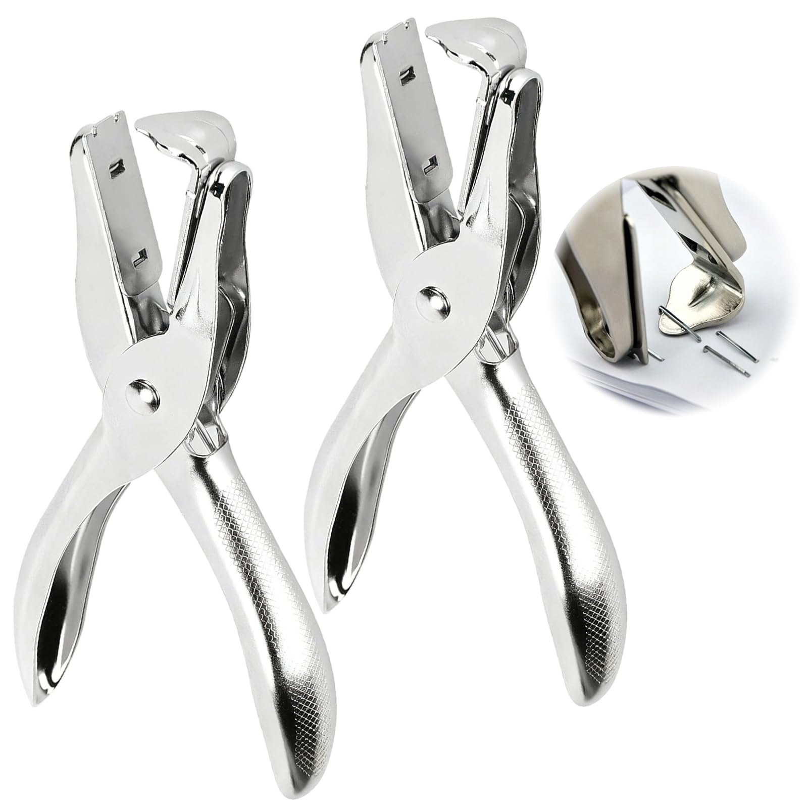 2 PCS Extracteur D'Agrafes, Extracteur d’Agrafes Professionnel, Dégrafeuse de Bureau avec Poignée Antidérapante, Outil Ôte Agrafes pour Documents, Retrait Rapide Sans Endommager Papier