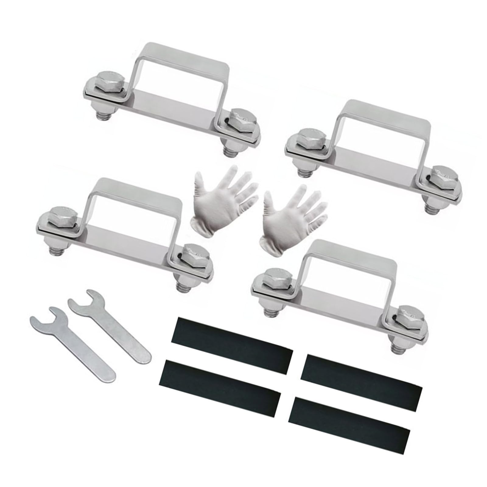 Tsophreniq Multicolor 4Pcs Steel Square Pipe Clamps, Adjustable Brackets For Window Door Frame Hardware Fixing Window Door Frame Hardware Clamp