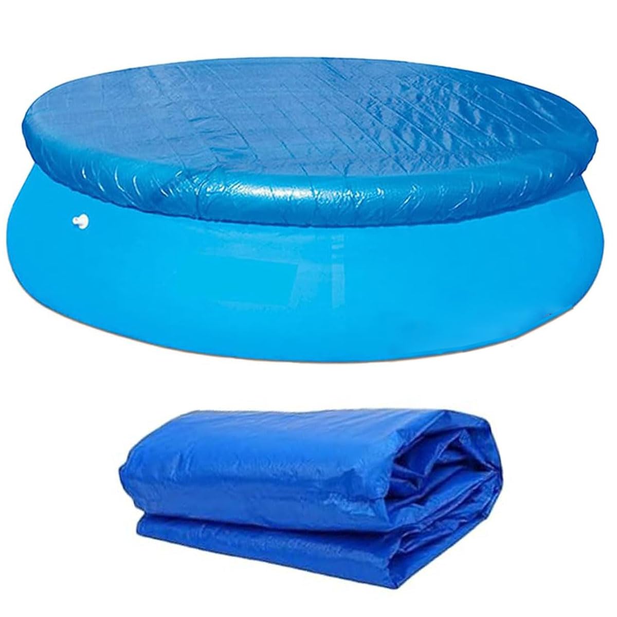 Bâches pour Piscine Ronde, Bâche pour Piscine extérieure, Couverture de Protection Pliable pour Piscine, Bâches solaires pour 183CM/6FT piscines Hors Sol et gonflables