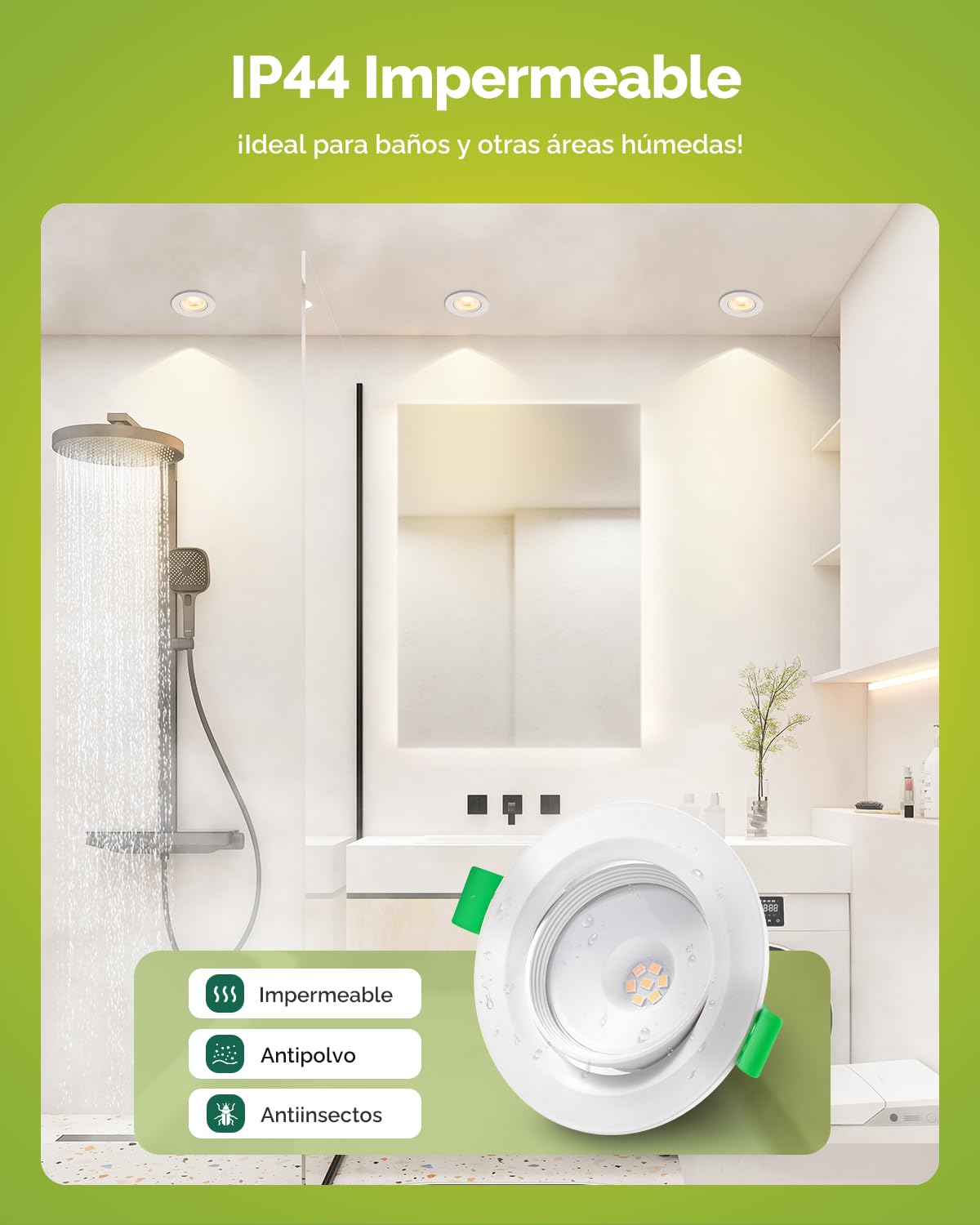 Fondiiz Foco LED Interior Techo Empotrable 220V 4000K Luz Neutro Pack de 12