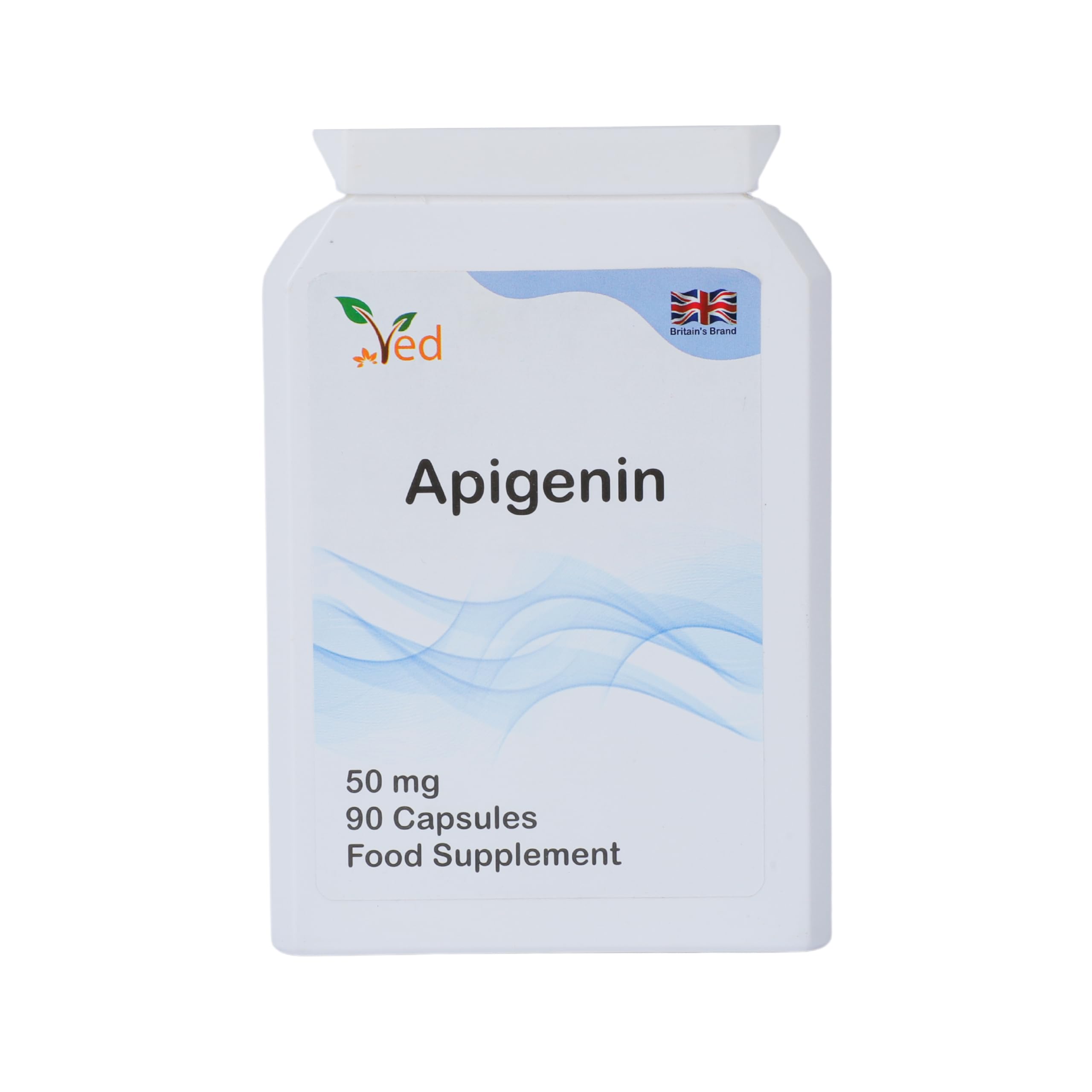 VED Apigenin 50mg, Optimal Dose for Sleep & Relaxation Support, Grapefruit Source, 90 Vegan Capsule (3 Months Supply)