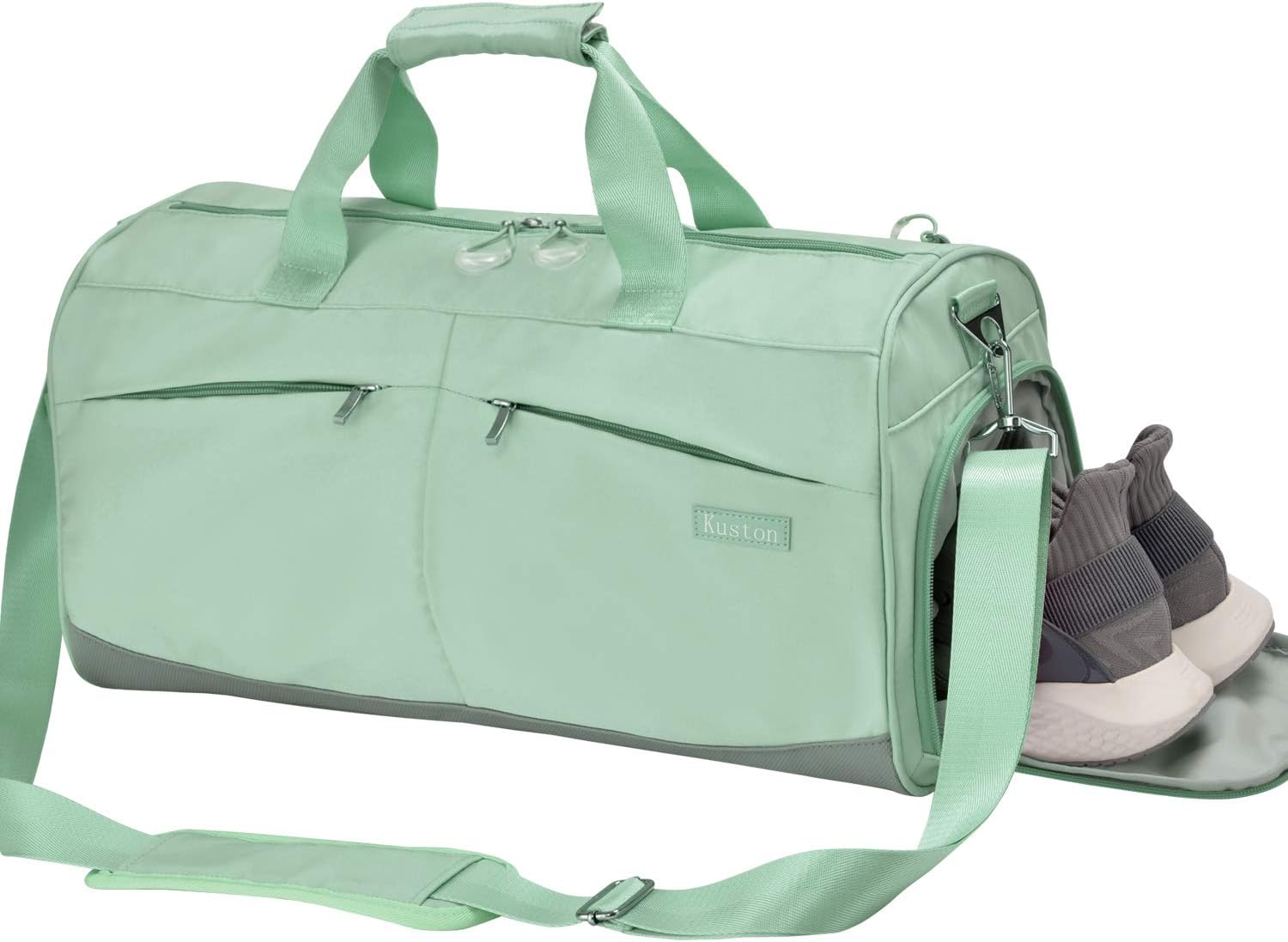 Kuston Sports Gym Bag with Shoes Compartment &Wet Pocket Gym Duffel Bag Overnight