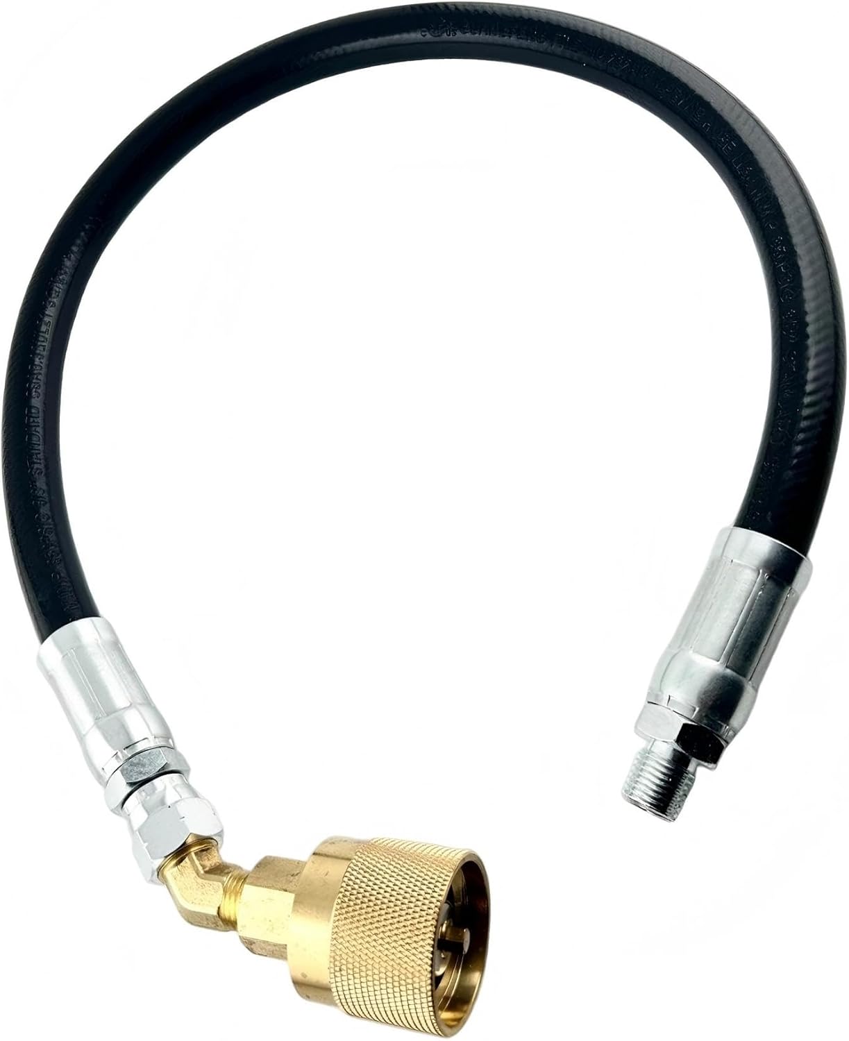 4 FT Crimped Liquid Propane Lpg Hose Assembly Tank Connection 48" Forklift Fuel, fit for Car, Truck Air Fuel Delivery Parts,Replacement Truck Crimped Liquid Propane High Pressure Hose