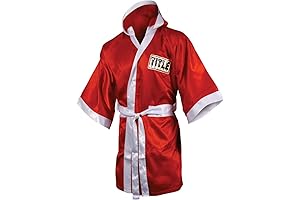 TITLE Boxing Full Length Stock Satin Robe for Kids - Little Champs