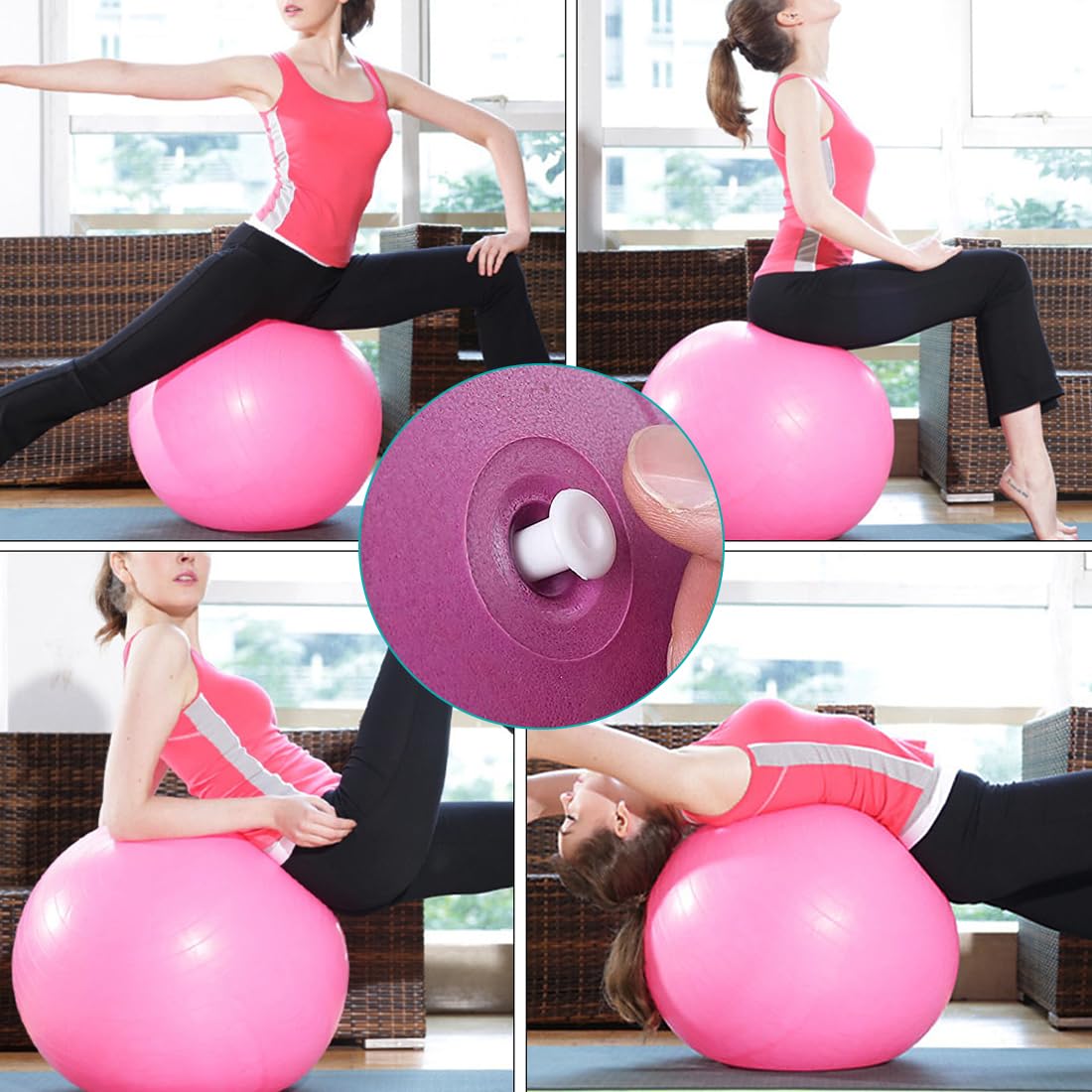 30 Pièces Yoga Ball Air Plug, Bouchons Pour Ballon De Yoga, Kit De Remplacement Pour Ballon Gonflable, Ballon Gym, Ballon Grossesse Air Plug, Exercise Ball Plug Kit De Remplacement(2Taille)
