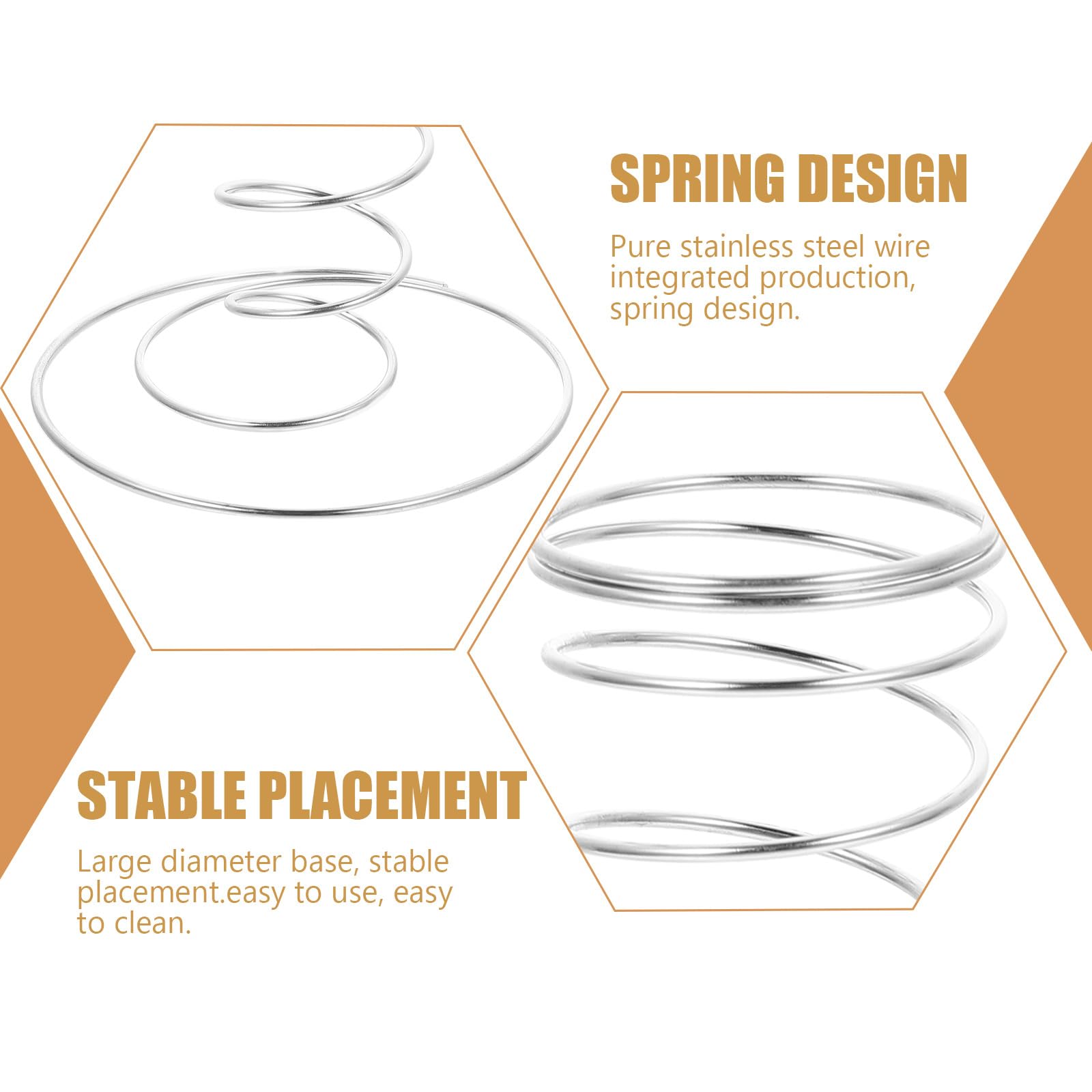 ULTECHNOVO Ornament - Soporte de metal para conos de helado (4 unidades, acero inoxidable, forma espiral, para helados, aperitivos, patatas fritas, pinzas de metal