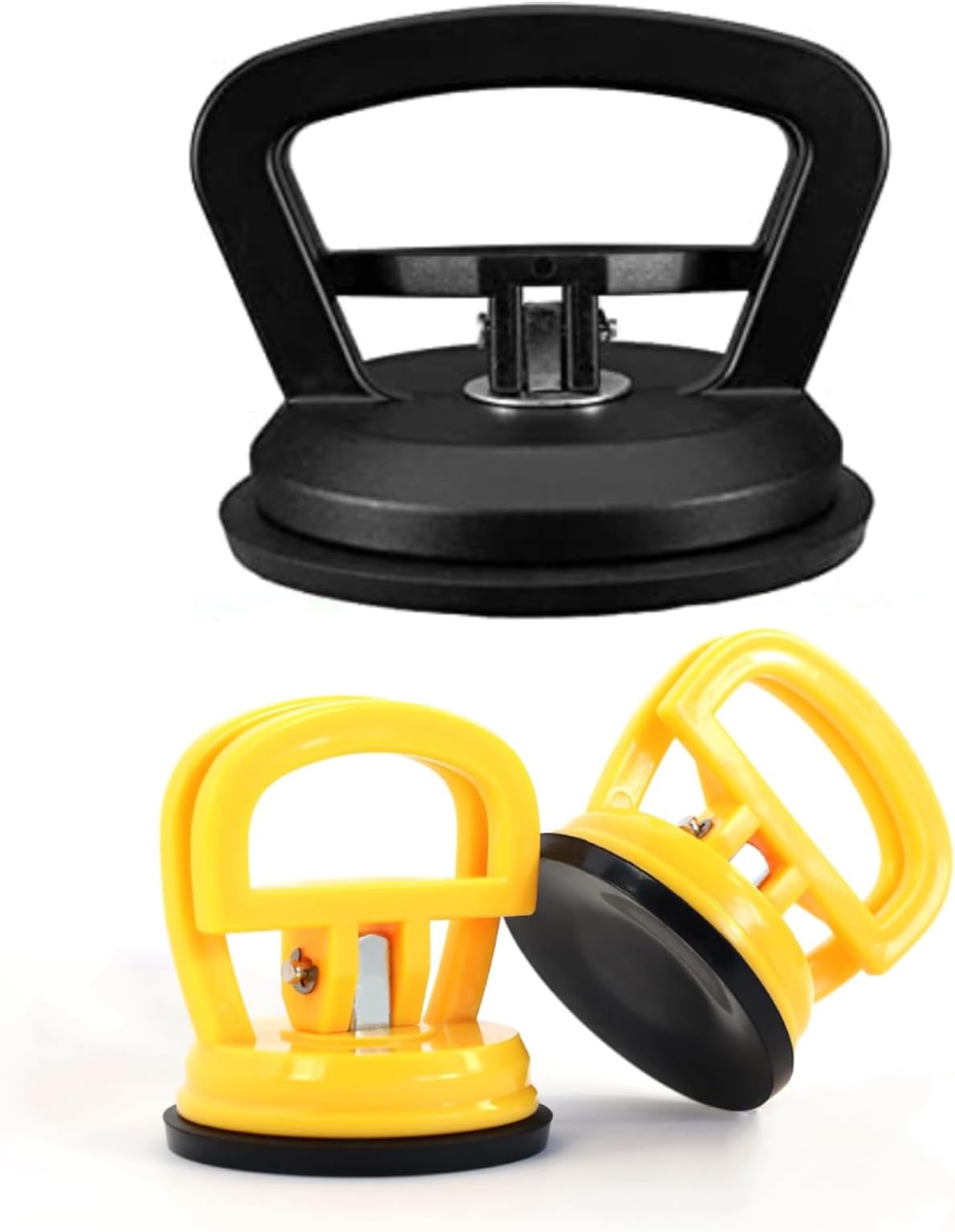 DRANISLY Car Dent Puller, 3 Pcs Powerful Dent Removal Kit, Car Dent Puller Kit Handle Lifter, Suction Cup Dent Puller and Paintless Dent Repair Kit for Car Body Dent,Glass, Tiles and Mirror Moving