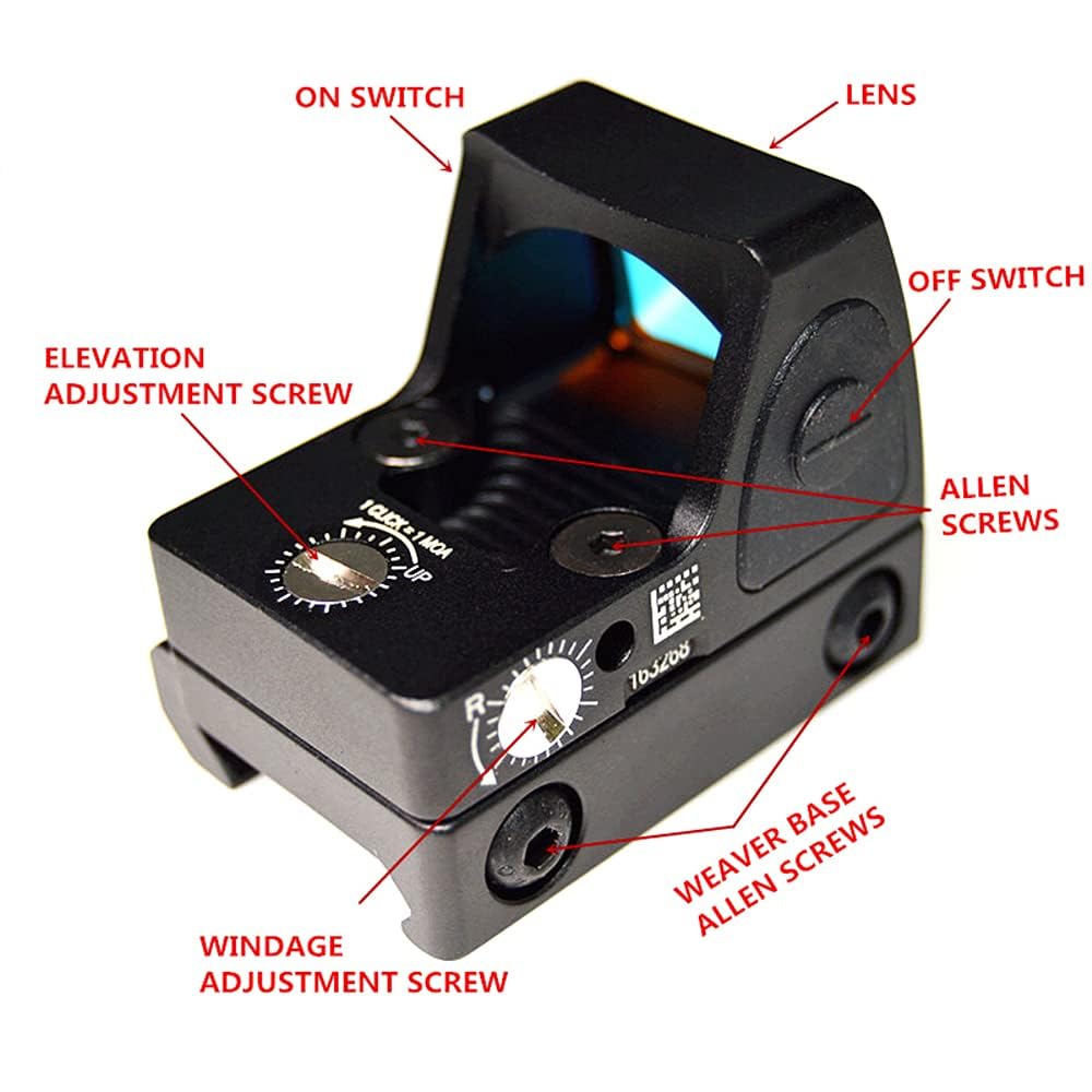 HWZ Airsoft RMR Style Mini Red Dot Sight w/Side on/Off Switch (black)