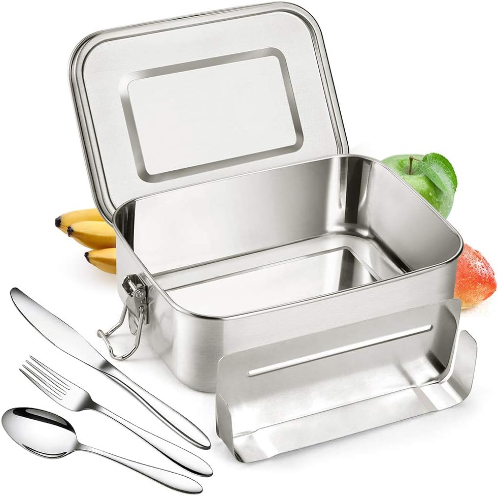 cestino da pranzo in acciaio per bambini a prova di perdita