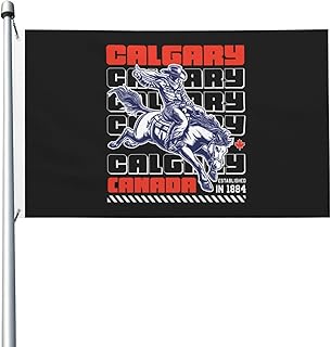 Double Sided Calgary Calgary Calgary Calgary Canada Established In 1884 Flags 3x5 Ft Outdoor Banner Durable Funny Yard Party Decor