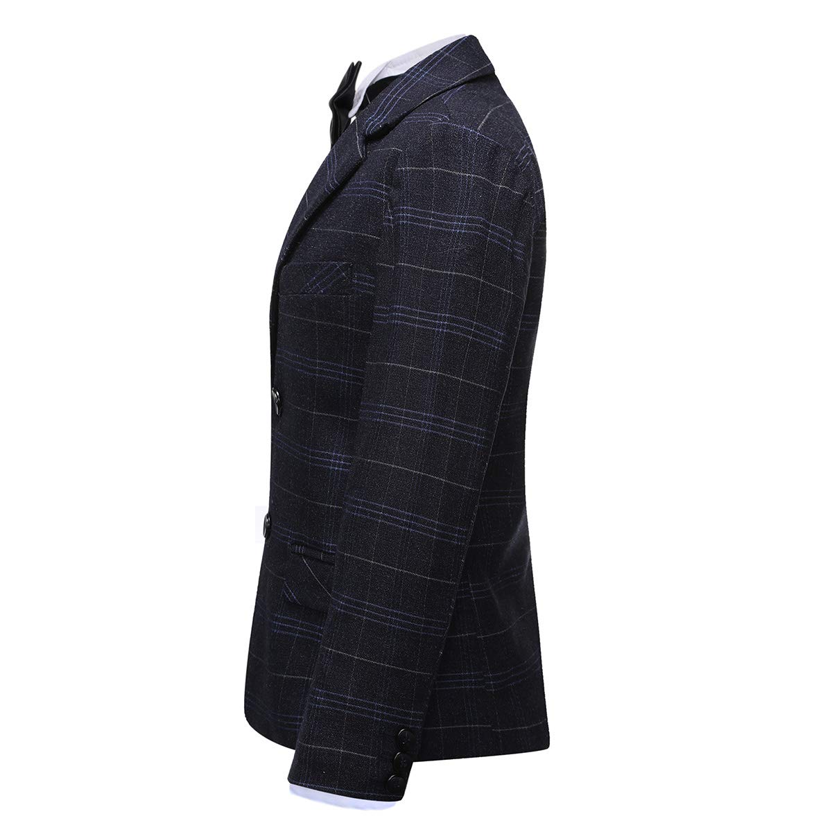 Sliktaa Traje de boda de 3 piezas para niños, traje de boda de corte ajustado, para fiesta, graduación, cumpleaños, traje único chaleco y traje de pantalón
