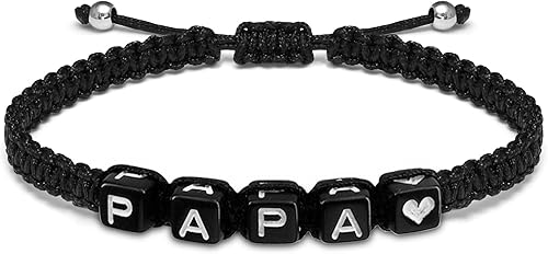 seensea Pulseras personalizadas con nombre para la familia, hermanas, mejores amigas, abuela, madre, hermana pequeña, pulsera con letras de cuerda