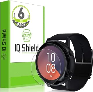 IQShield Screen Protector Compatible with Samsung Galaxy Watch Active (Galaxy Watch Active2 40mm) (6-Pack) Anti-Bubble Clear TPU Film
