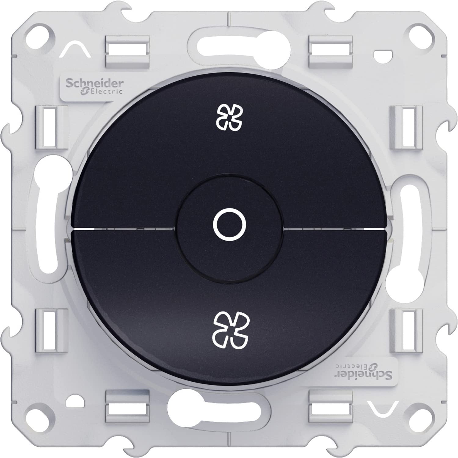 Schneider Electric - Odace, interrupteur VMC Anthracite, avec position arrêt, à vis - S540243