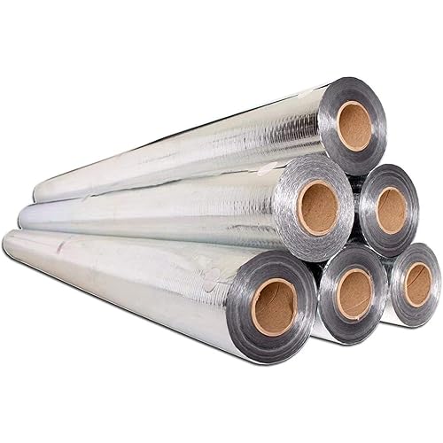 US Energy Products Radiant Barrier Insulation 1000 sqft (4ft Wide) Commercial Grade Perforated No Tear Green Energy Radiant Barrier Reflective Insulation Solar Attic Foil Roof House Wrap SCIF RIFD