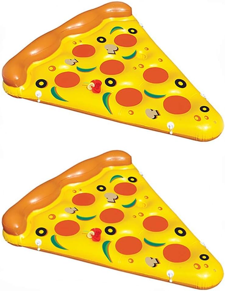 2-Pack of Swimline Giant Inflatable Pizza Slice Float Rafts | 2 x 90645