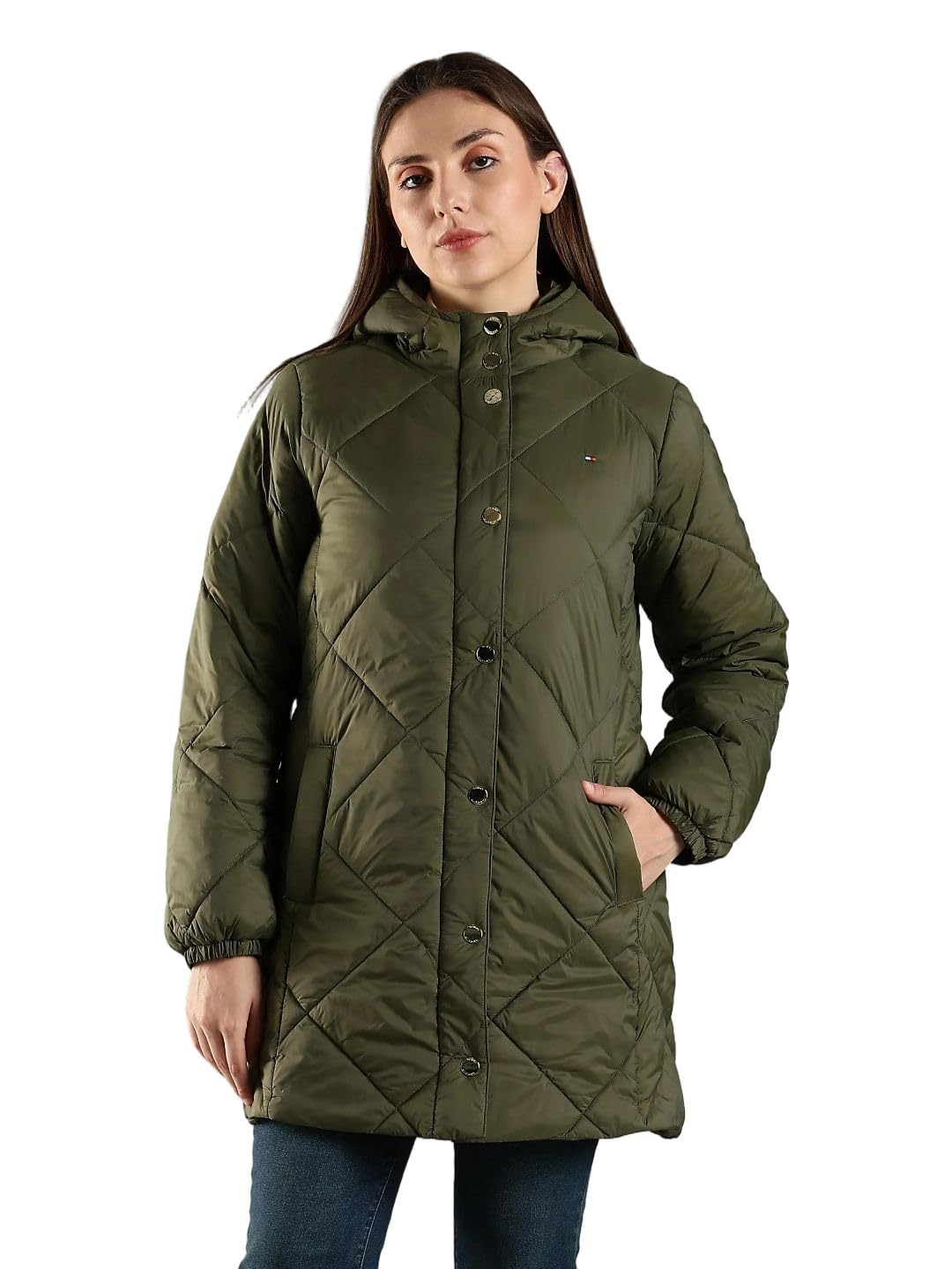 tommy hilfiger Regular fit polyamide hooded puffer jacket-picture-48