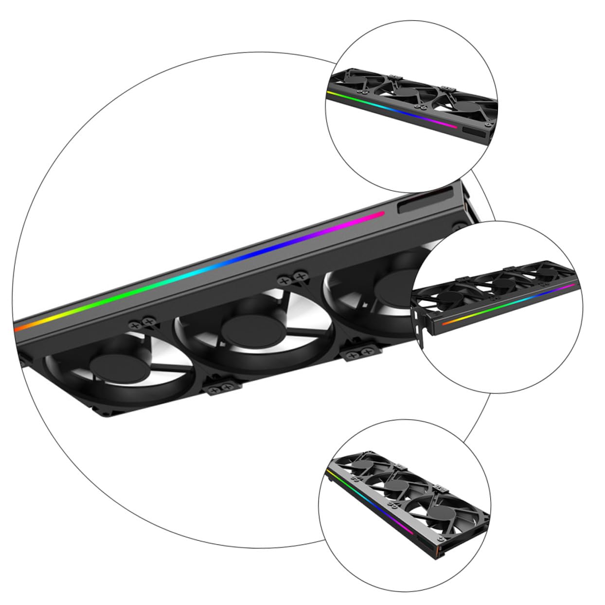 Graphics Card Cooling Fan 5v Argb Silent Video Card Cooler Accessory Small Pci Computer Cooling Fan for Desktop Gaming Pcs